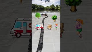Pizza Box🍱 is following the ambulance🚑 when the train🚂 is approaching fast | Pizza🍕