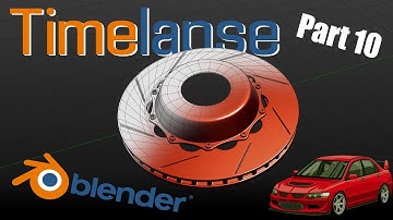 Mitsubishi Evo 8 | Part 10 | Car Brake Disc Modeling | Blender 3D Timelapse