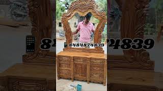 Nasir Furniture Kinwat | Royal Wooden Dressing Table 😍 Handmade Luxury Design #nasirteakfurniture