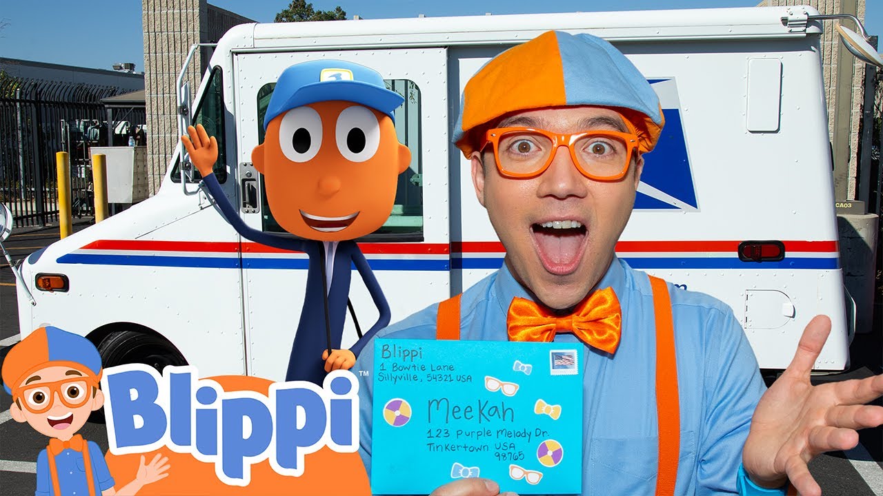 Blippi x Mr. Zip Become a Postal Worker and Mail a Letter at the USPS Post Office #AD @Blippi