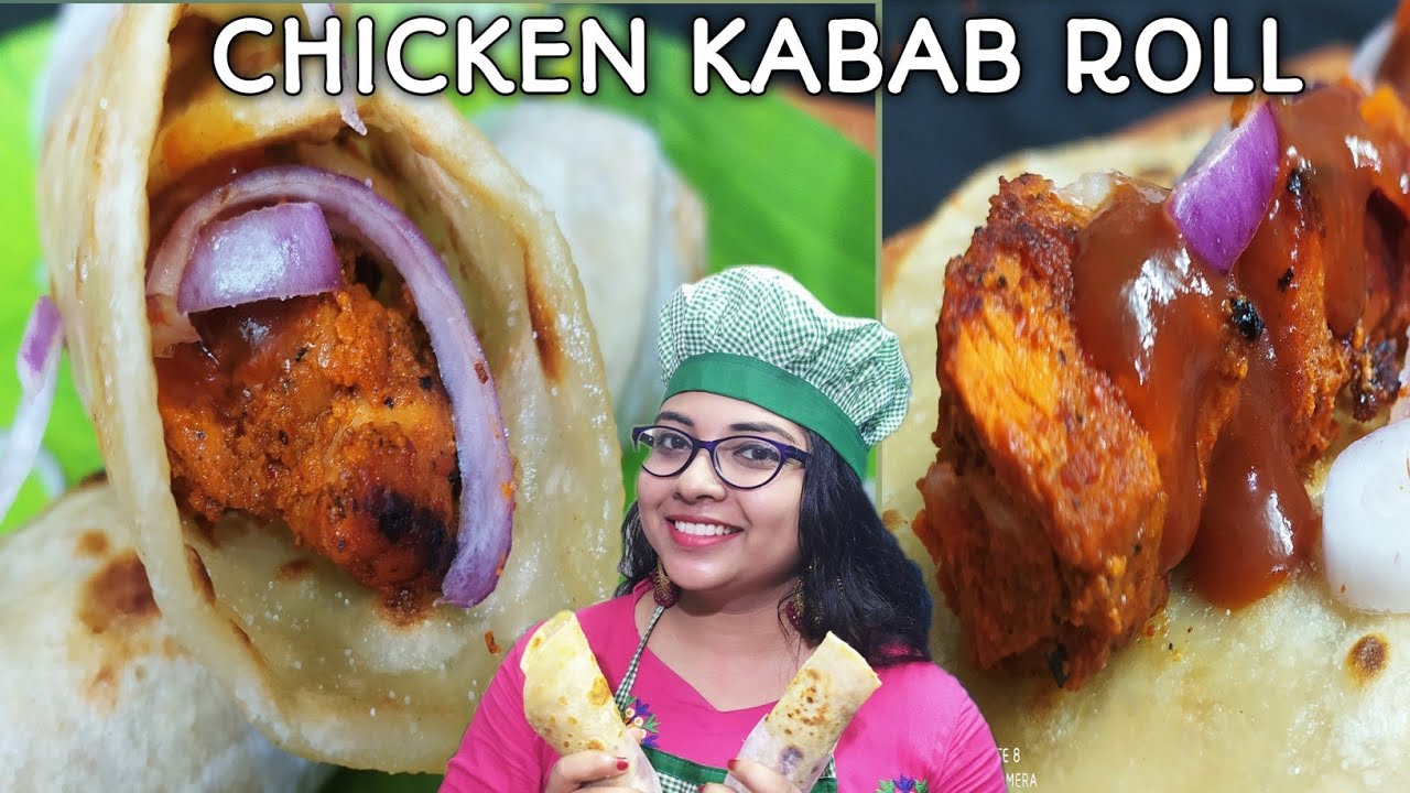 chicken kabab roll recipe|How to make chicken kabab roll/ রোল/ Home restaurant/ chicken roll/