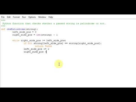 Python function that checks whether a passed string is palindrome or ...
