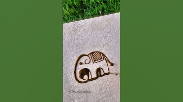 How to Easy Elephant Motif Mehndi || Small elephant #elephants #shorts #mehndidesign #ytshorts #art