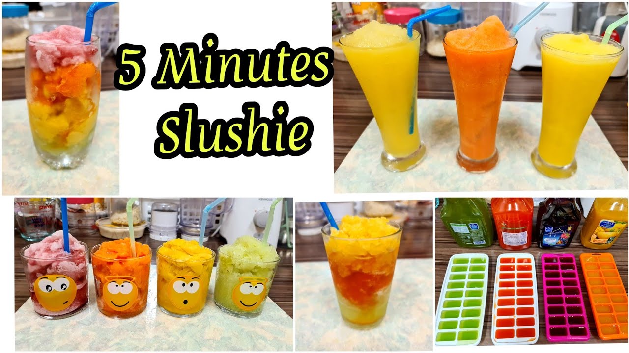 Slush - 2 ways | 5 minutes Slushie recipe | Slush with only 1- 3 Ingredients recipe in Urdu/Hindi