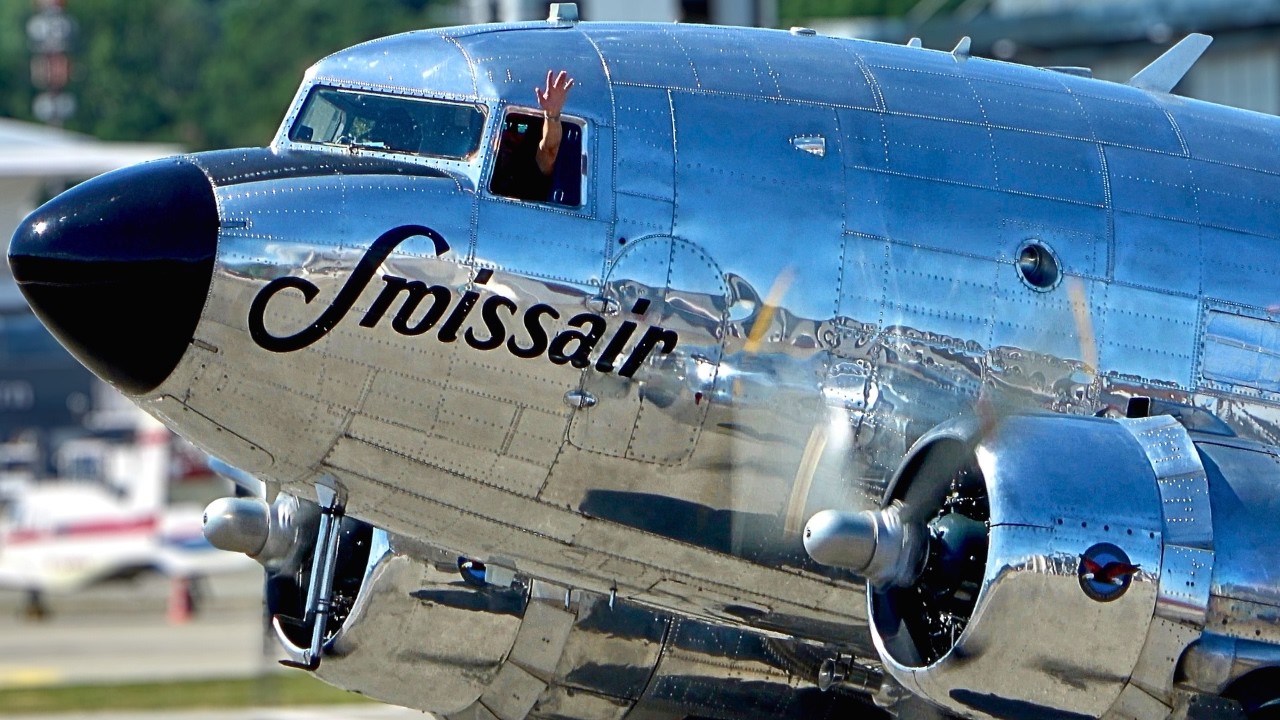 Douglas DC-3 Swissair Take-Off ✈️❤️