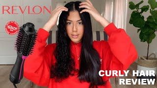 TESTING THE REVLON ONE STEP HAIR DRYER ON CURLY HAIR | REVIEW!