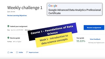 foundations of data science coursera week 1 quiz answers || Google Advanced Data Analytics