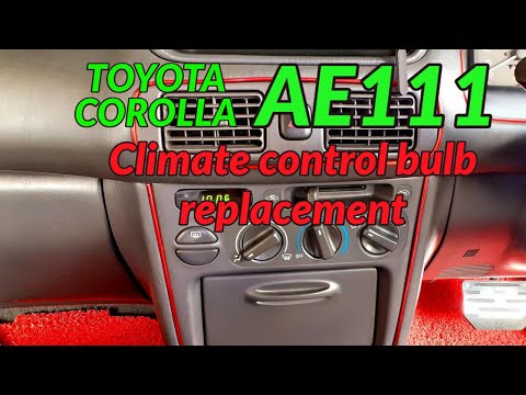 How to replace climate control light bulbs of Toyota Corolla AE111