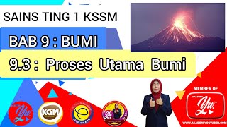 SAINS TING 1 KSSM. BAB 9.3: Proses Utama Bumi