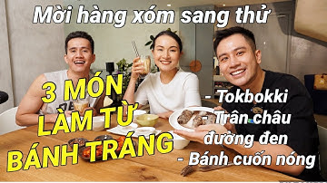 Ăn vặt hè với Tokbokki phô mai, Trân châu đường đen & Bánh cuốn nóng từ BÁNH TRÁNG // Dinology