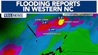 Heavy rain falls in Henderson County, causing flooding