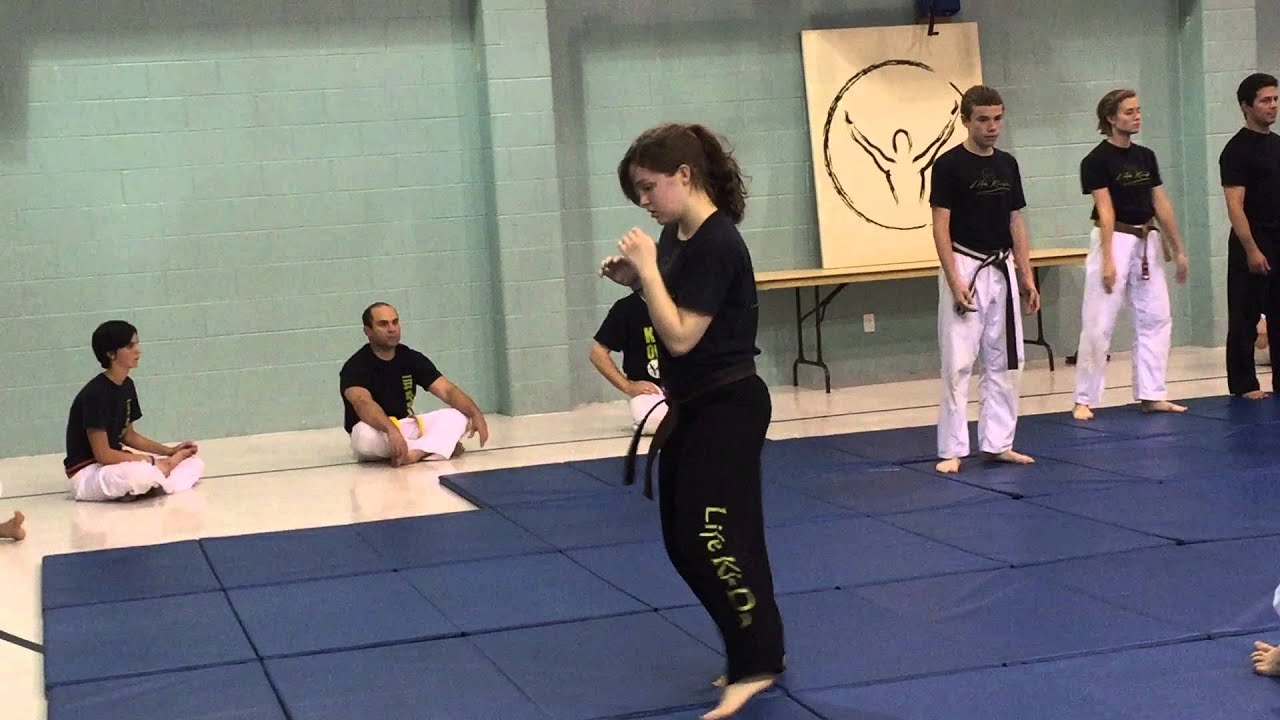 Sarah Karate Black Belt Test Action 4 YouTube