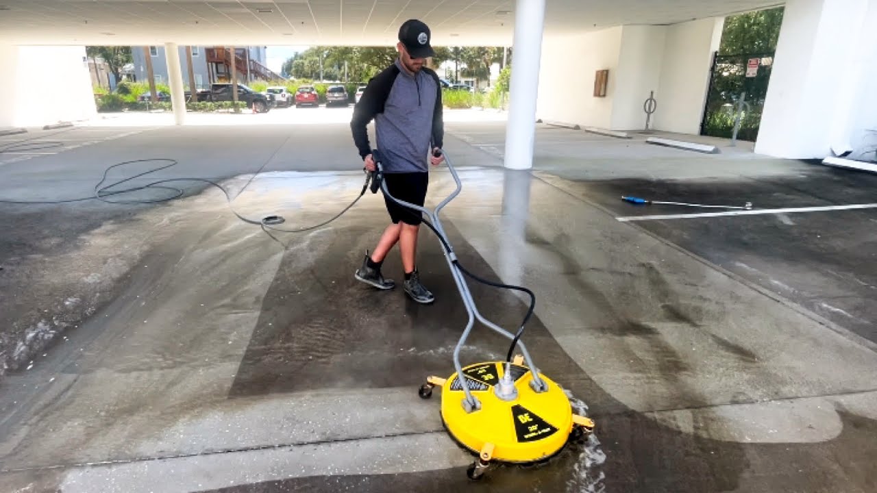 Pressure Washing FILTHY Commercial Job YouTube