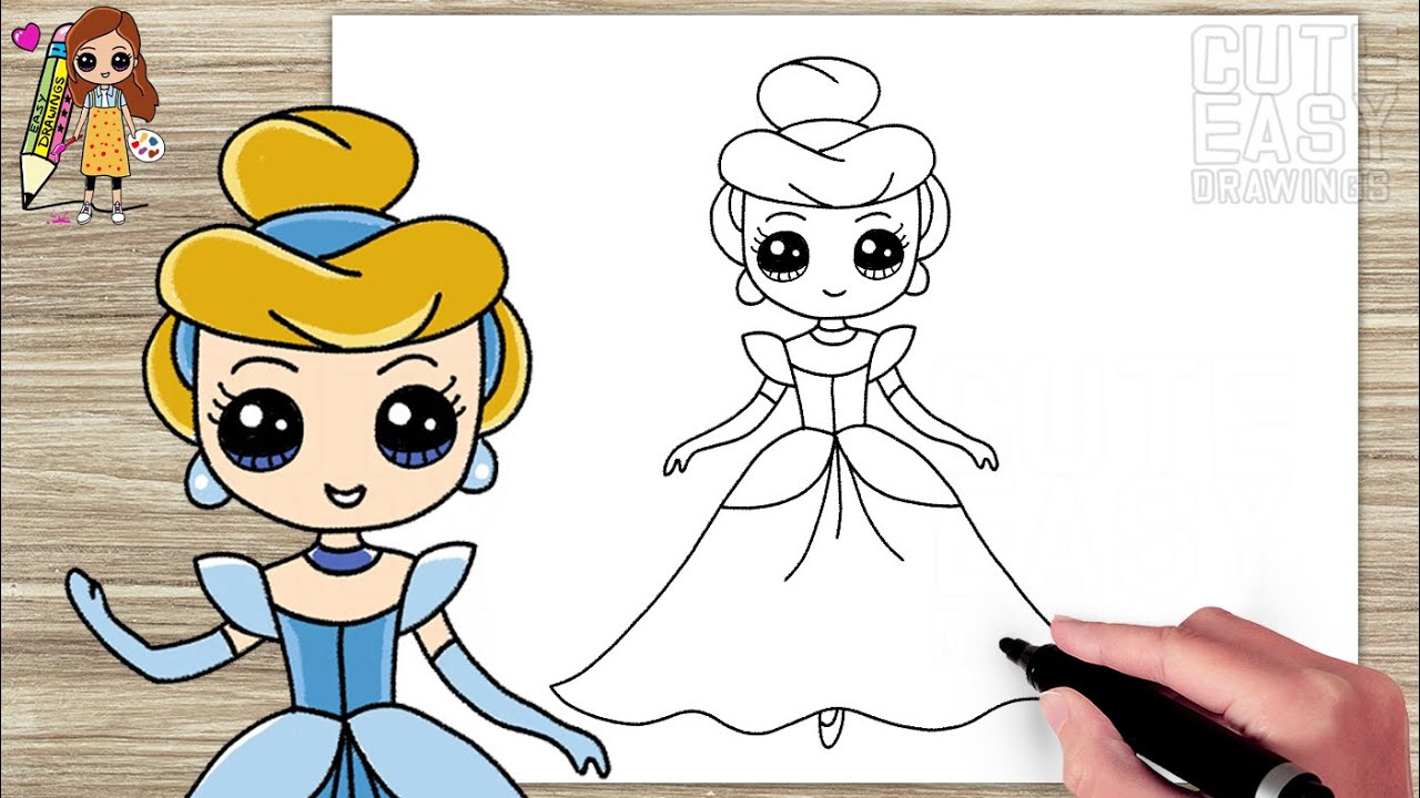 Cinderella And Prince Charming Drawing, HD Png Download - vhv