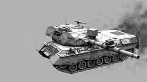 Leopard 1A Tank 3D Animation - German