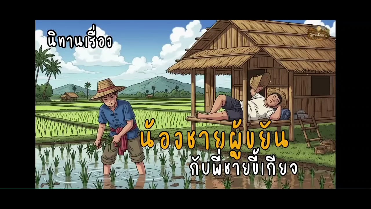 #นิทานเรื่องน้องชายผู้ขยันกับพี่ชายขี้เกียด#ขอบคุุณนิทานบ้านบ้านรับชมเพื่อความบันเทิง