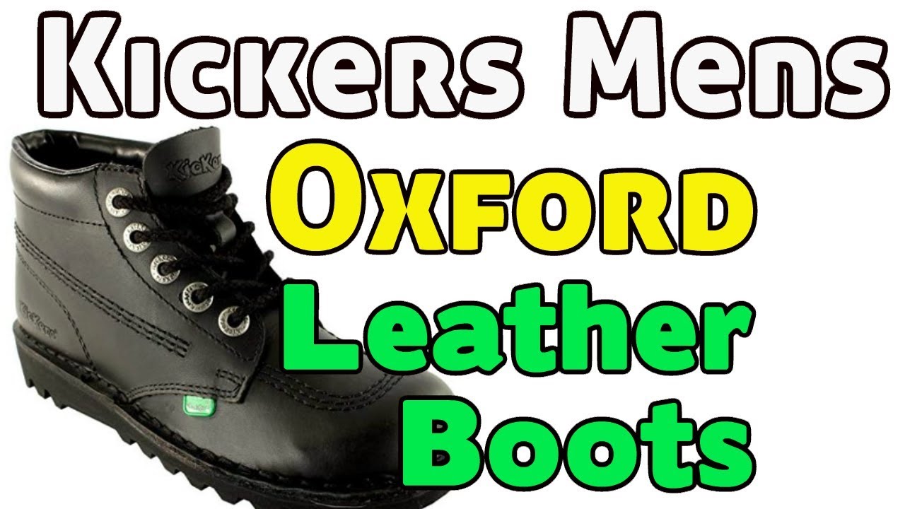 Mens Kickers Kick Hi Leather Classic Oxfords Office Work Boots Shoes