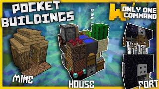Minecraft - Pocket buildings with only one command block