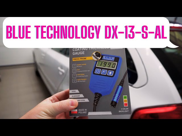 Blue Technology Professional Schichtdickenmessgerät Lackdickenmessgerät  Kugelsonde P-13-S-AL, Stahl & Aluminium Coating Thickness Gauge, Lacktester für Auto