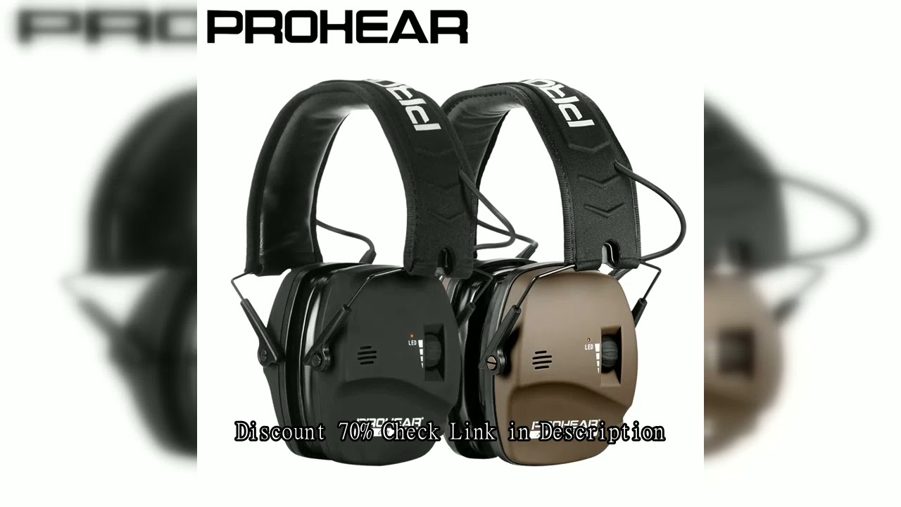 PROHEAR Electronic Hunting Sound Amplification Earmuffs Shoot Hearing Protectors with Gel Ear Pads A