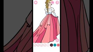 Princess colouring game #shorts screenshot 4