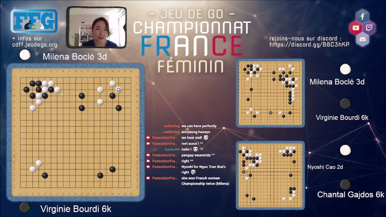 Championnat de France féminin 2022 -- Ronde 3 commentée par Young-sun Yoon 8p
