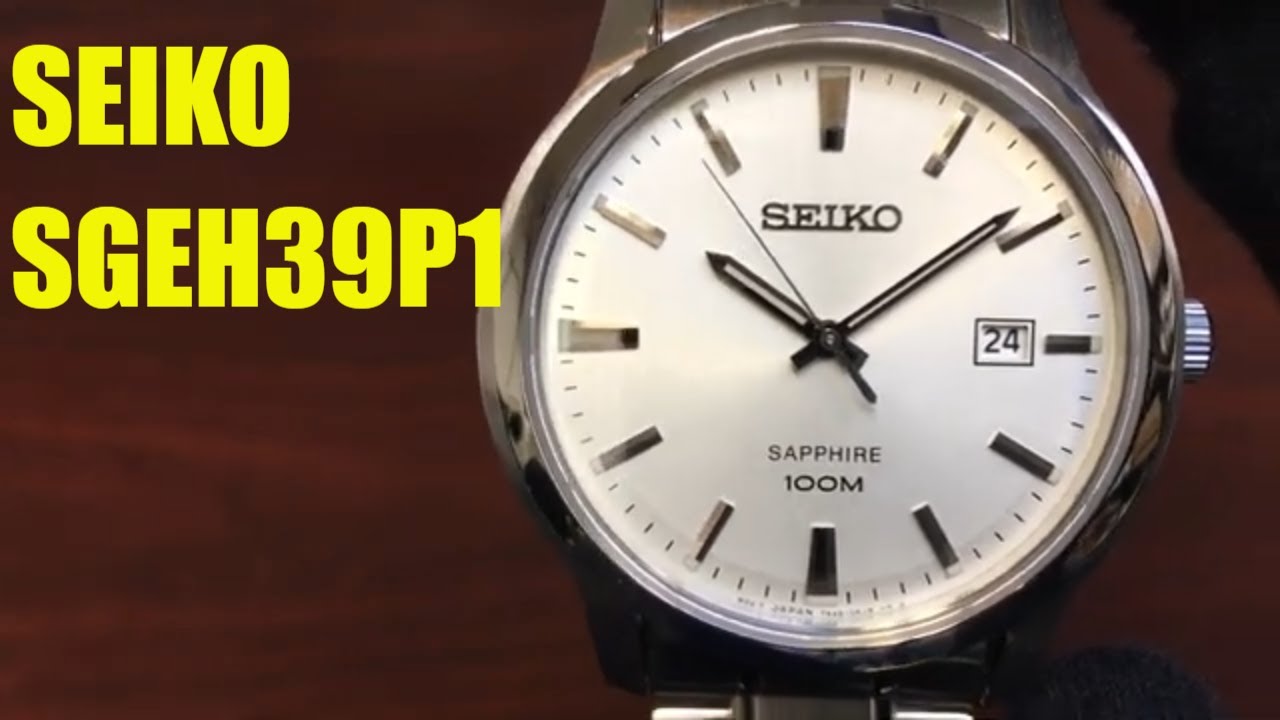 Seiko Essentials Sapphire Crystal Steel Watch SGEH39P1 - YouTube