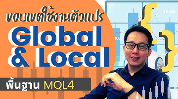 ขอบเขตการใช้งานตัวแปร Global & Local Variables | สอนเขียน EA บอทเทรดบน MT4 ภาษา MQL4