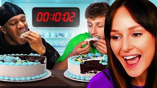 Freya Reacts to SIDEMEN MAN VS FOOD: SPEED EATING