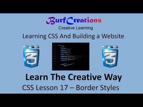 CSS Lesson 17 -  Border Styles