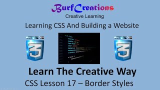Famous CSS Lesson 17 -  Border Styles Profile