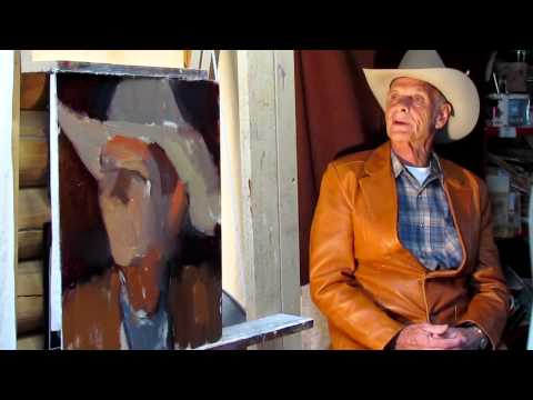 A True Western Hero, Johnny France, Portrait Paint...