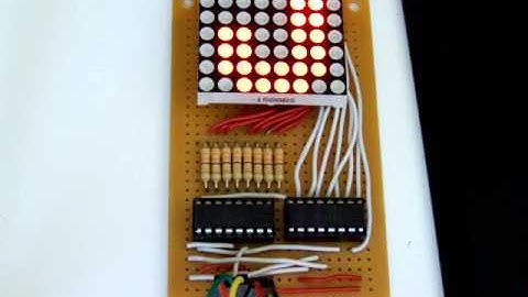 8x8 LED Matrix with 2x74HC595 Shiftregister
