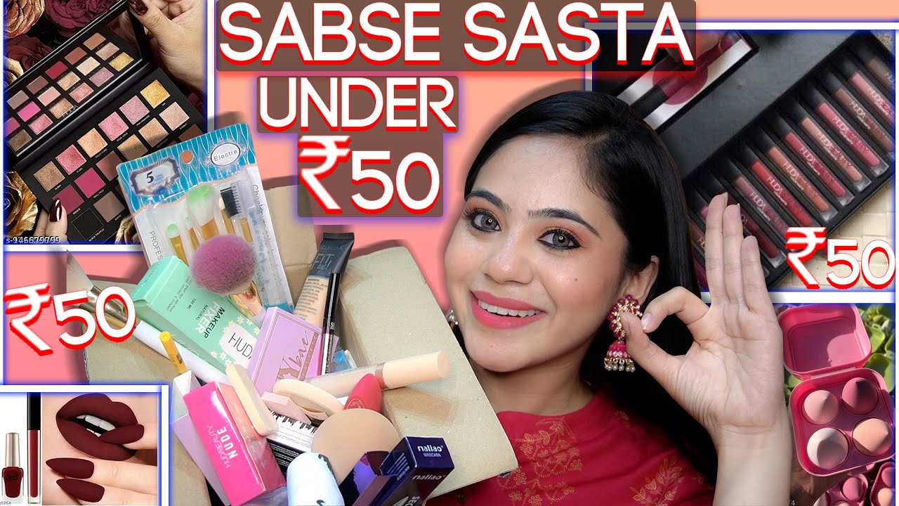 Itna Sasta 😱 Makeup Challenge under ₹50 Shocked | isse bhi sasta aur kya milega ?| Ronak Qureshi