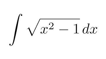 Integral of sqrt(x^2-1) (substitution)