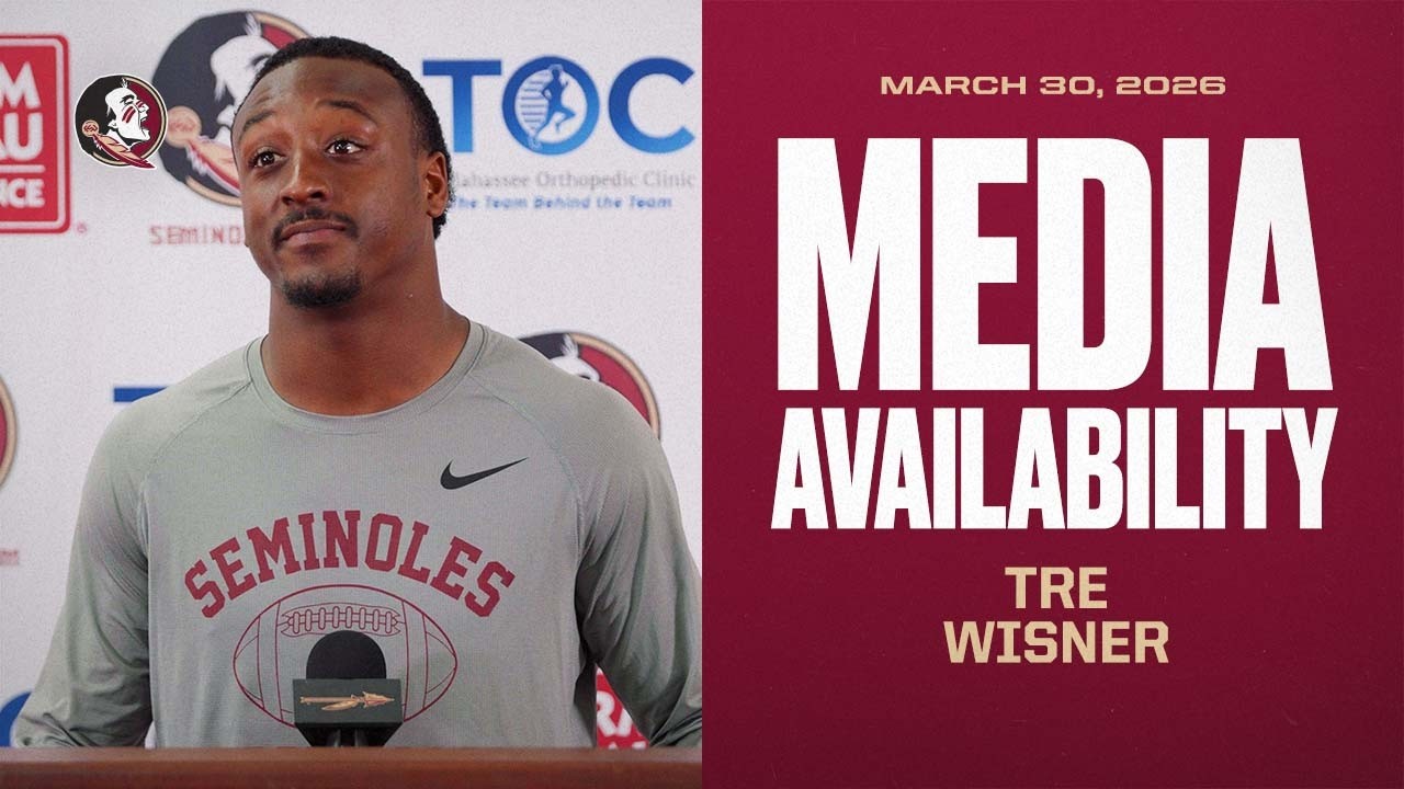 Image related to FSU Football | RB Tre Wisner Post-Practice Media Availability