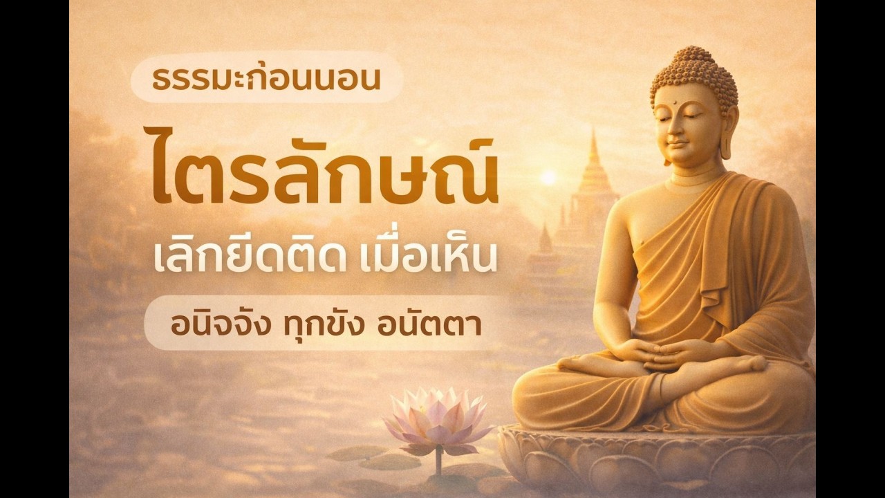 ธรรมะก่อนนอน ไตรลักษณ์ เลิกยึดติด เมื่อเห็น อนิจจัง ทุกขัง อนัตตา