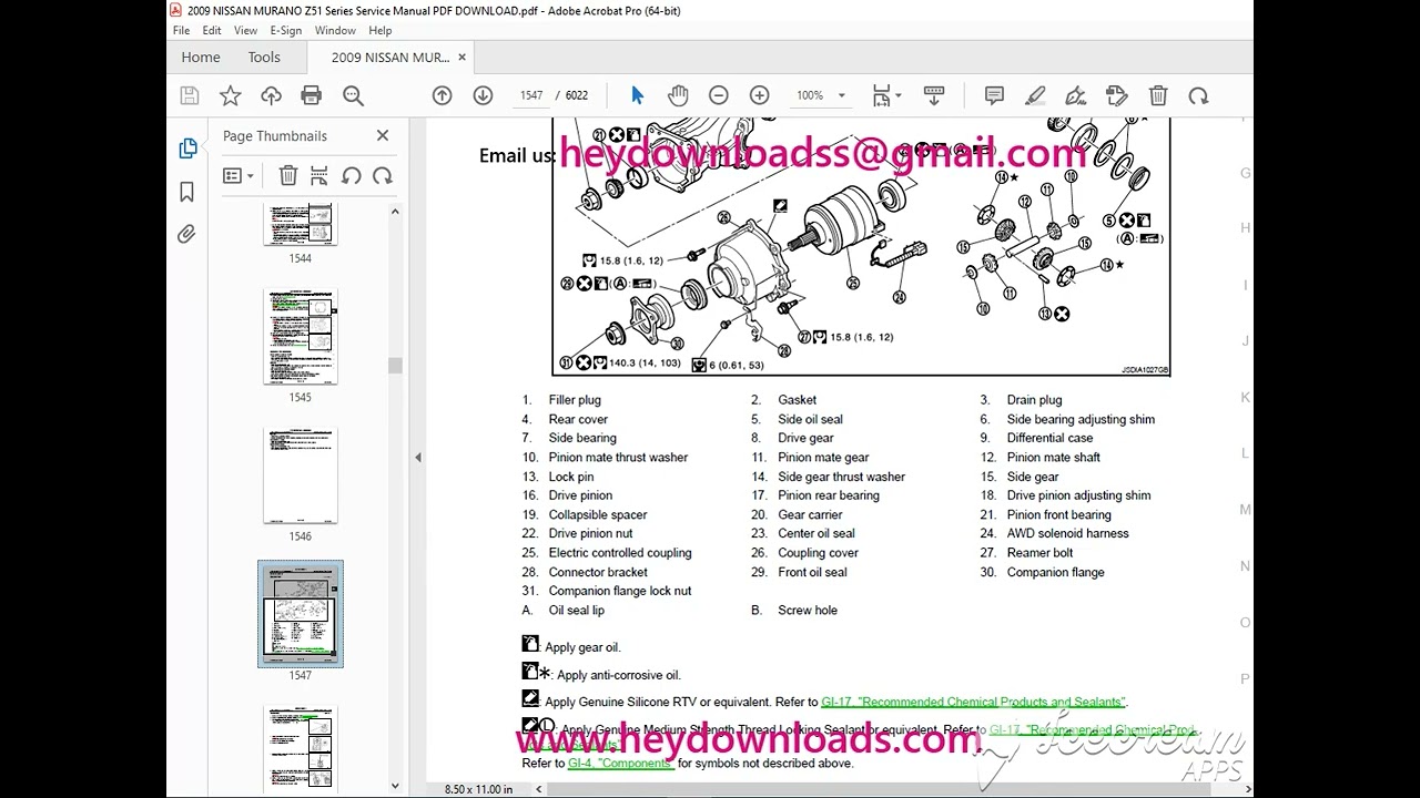2009 NISSAN MURANO REPAIR MANUAL PDF FREE DOWNLOAD visual data 6
