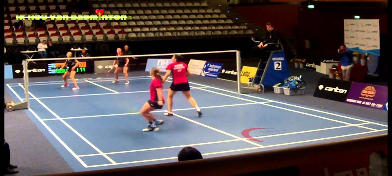 Dutch championship badminton 2015: WD Selena Piek / Eefje Muskens - Samantha Barning / Iris Tabeling