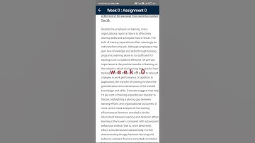 NPTEL Training and  development 2024 week -0 quiz Answer
