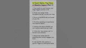 Tiny Habits That Will CHANGE YOUR LIFE