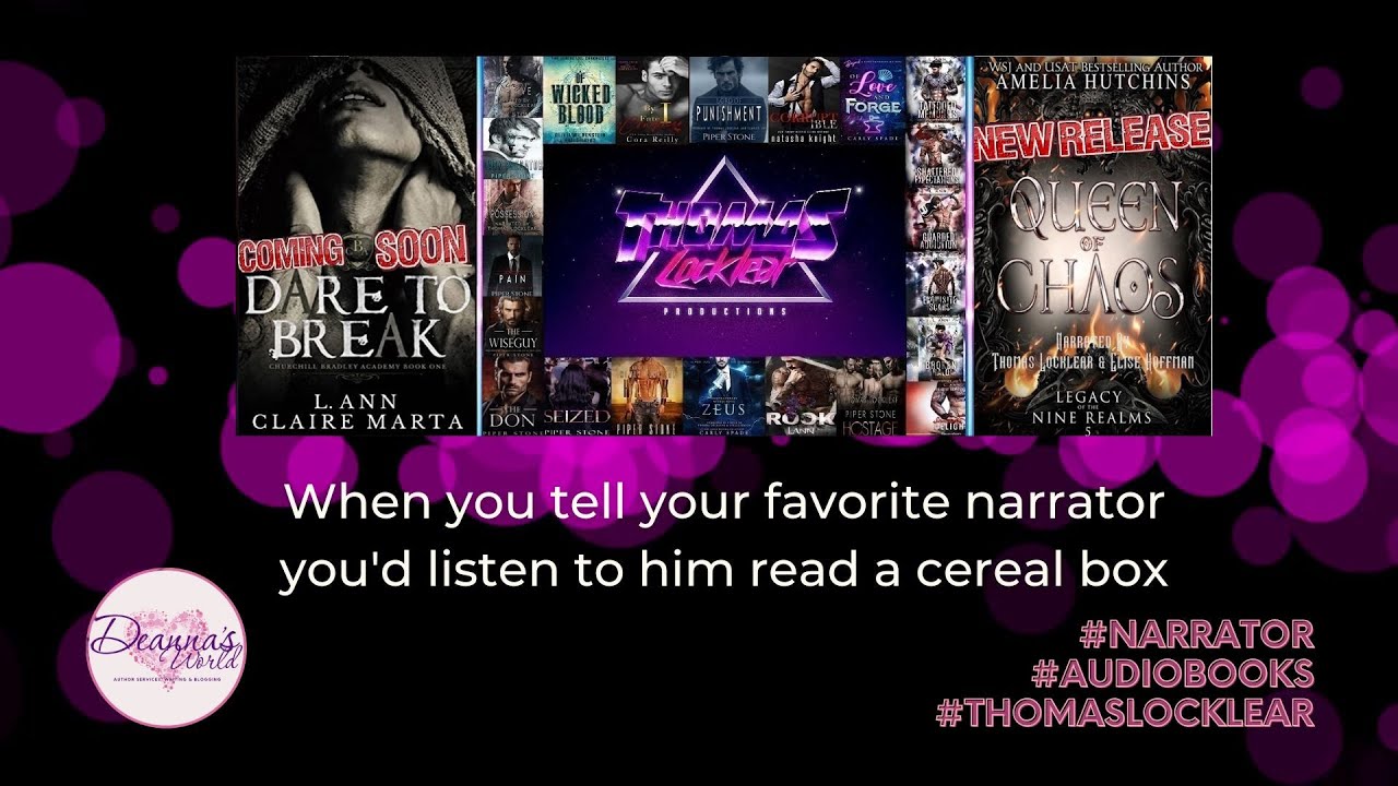 Behind the Scenes: Audiobook Narrator Thomas Locklear Gets Cheeky with ...