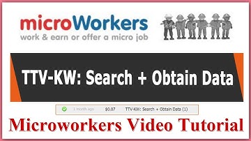 TTV Search Obtain Data | Microworkers