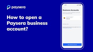 How to open a Paysera business account