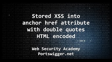 portswigger.net - Lab:  Stored XSS into anchor href attribute with double quotes HTML encoded