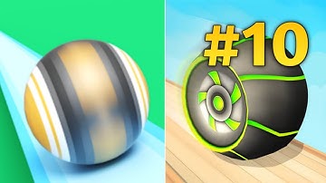 Sky rolling ball 3D VS Action ball | All Levels ( Part - 10 ) | Walkthrough | Android Gameplay |