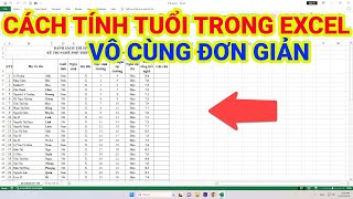 Cách Tính Tuổi Trong Excel Đơn Giản Và Nhanh Chóng