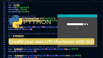 Build simple and easy url shortener with python and tkinter