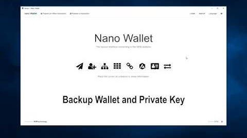NEM Nano Wallet - Backup Wallet and Private Key