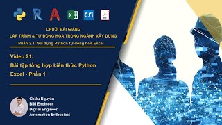 Video 21: Bài tập tổng hợp kiến thức Python Excel - Phần 1